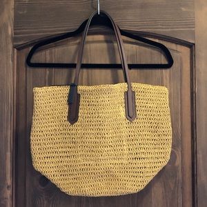 J Crew straw purse / tote
